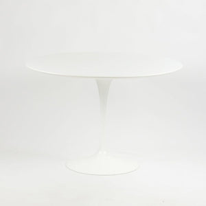 2023 Saarinen Tulip Dining Table, Model 173F by Eero Saarinen for Knoll in White Laminate, 42 inch Round Top