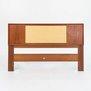 1960s Teak and Cane Reversible Full Size Headboard by Arne Wahl Iversen for Falster Mobelfabrik