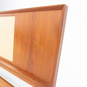 1960s Teak and Cane Reversible Full Size Headboard by Arne Wahl Iversen for Falster Mobelfabrik