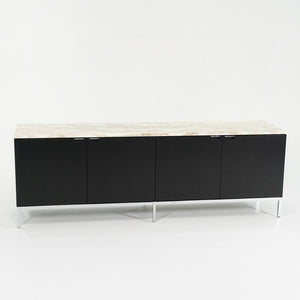SOLD 2006 4-Position Credenza Cabinet, Model 2544 by Florence Knoll in Ebonized Oak and Calacatta Marble