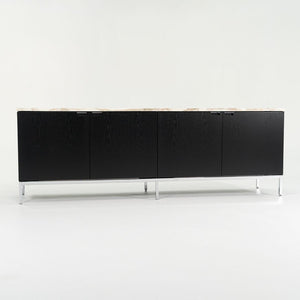 SOLD 2006 4-Position Credenza Cabinet, Model 2544 by Florence Knoll in Ebonized Oak and Calacatta Marble