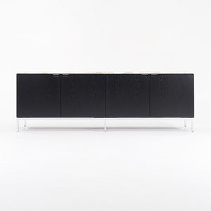 SOLD 2006 4-Position Credenza Cabinet, Model 2544 by Florence Knoll in Ebonized Oak and Calacatta Marble
