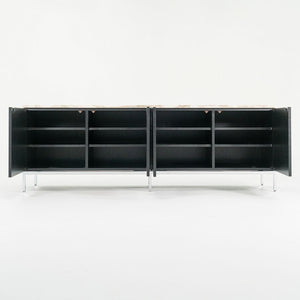 SOLD 2006 4-Position Credenza Cabinet, Model 2544 by Florence Knoll in Ebonized Oak and Calacatta Marble