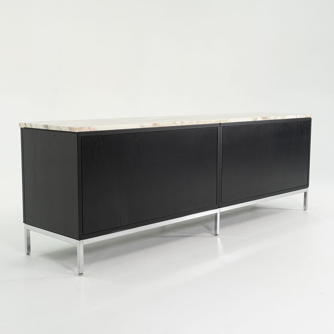 SOLD 2006 4-Position Credenza Cabinet, Model 2544 by Florence Knoll in Ebonized Oak and Calacatta Marble