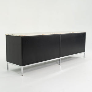 SOLD 2006 4-Position Credenza Cabinet, Model 2544 by Florence Knoll in Ebonized Oak and Calacatta Marble