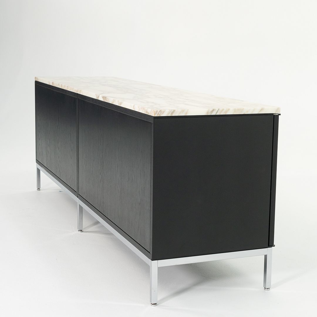 SOLD 2006 4-Position Credenza Cabinet, Model 2544 by Florence Knoll in Ebonized Oak and Calacatta Marble