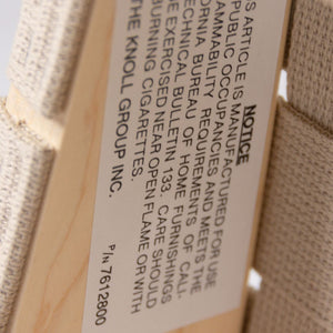 2020 Knoll Risom Side Chair in Lacquered Maple with Tan Straps, Model 666C-WB