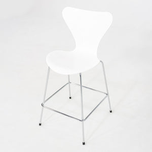 2024 Arne Jacobsen for Fritz Hansen Series 7 Counter Stool Painted Ash w/ Chrome
