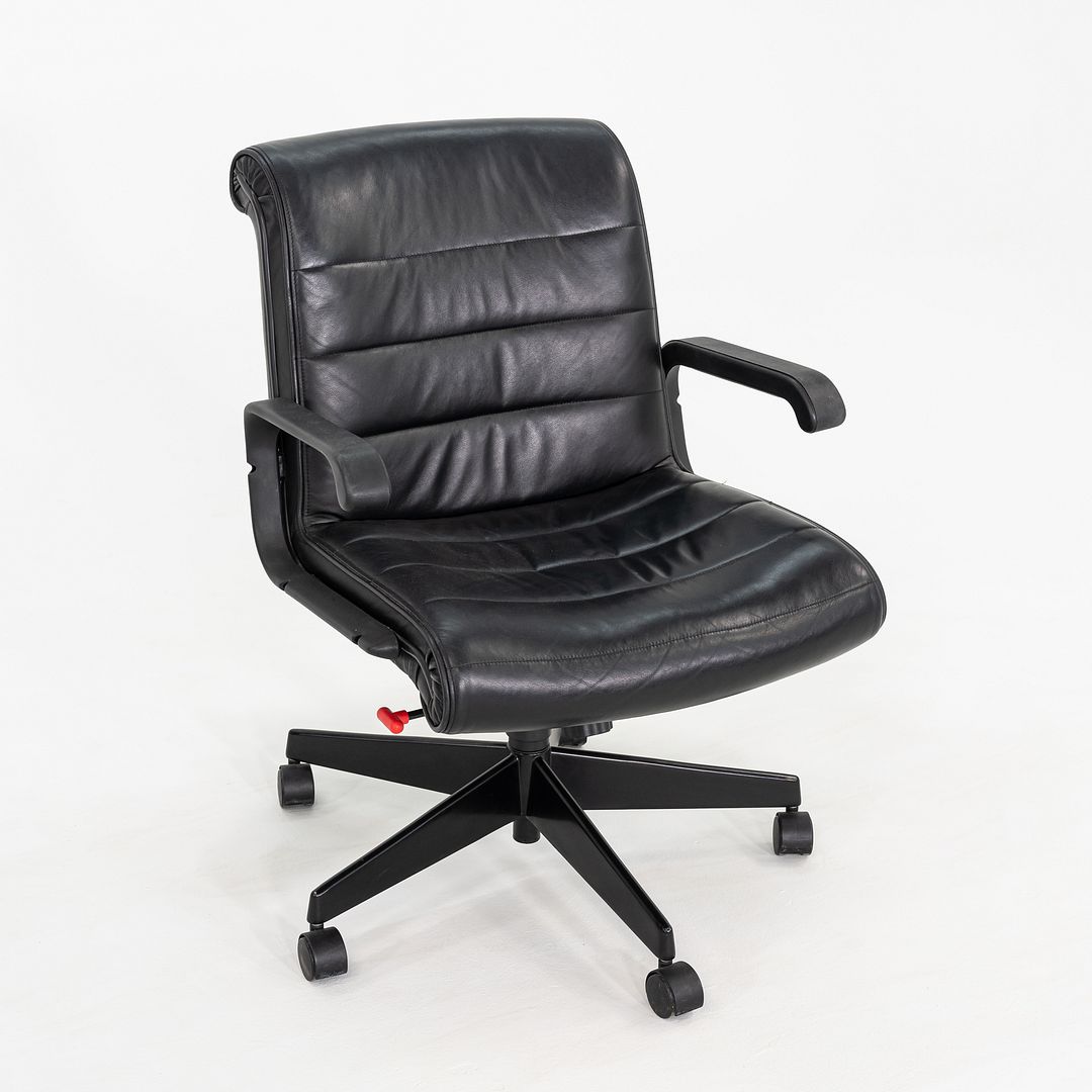 2000 Richard Sapper for Knoll Management Desk Chairs in Black Leather 9x Available
