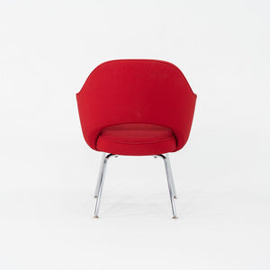 2017 Eero Saarinen for Knoll Dining Arm Chairs in Red Fabric 20x Available