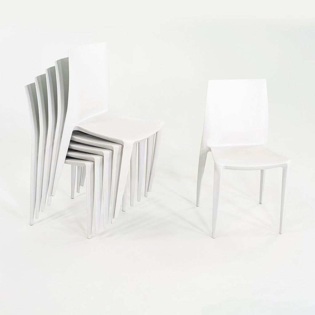2010s Set of Six Mario Bellini for Heller Dining Chairs in White Polypropylene