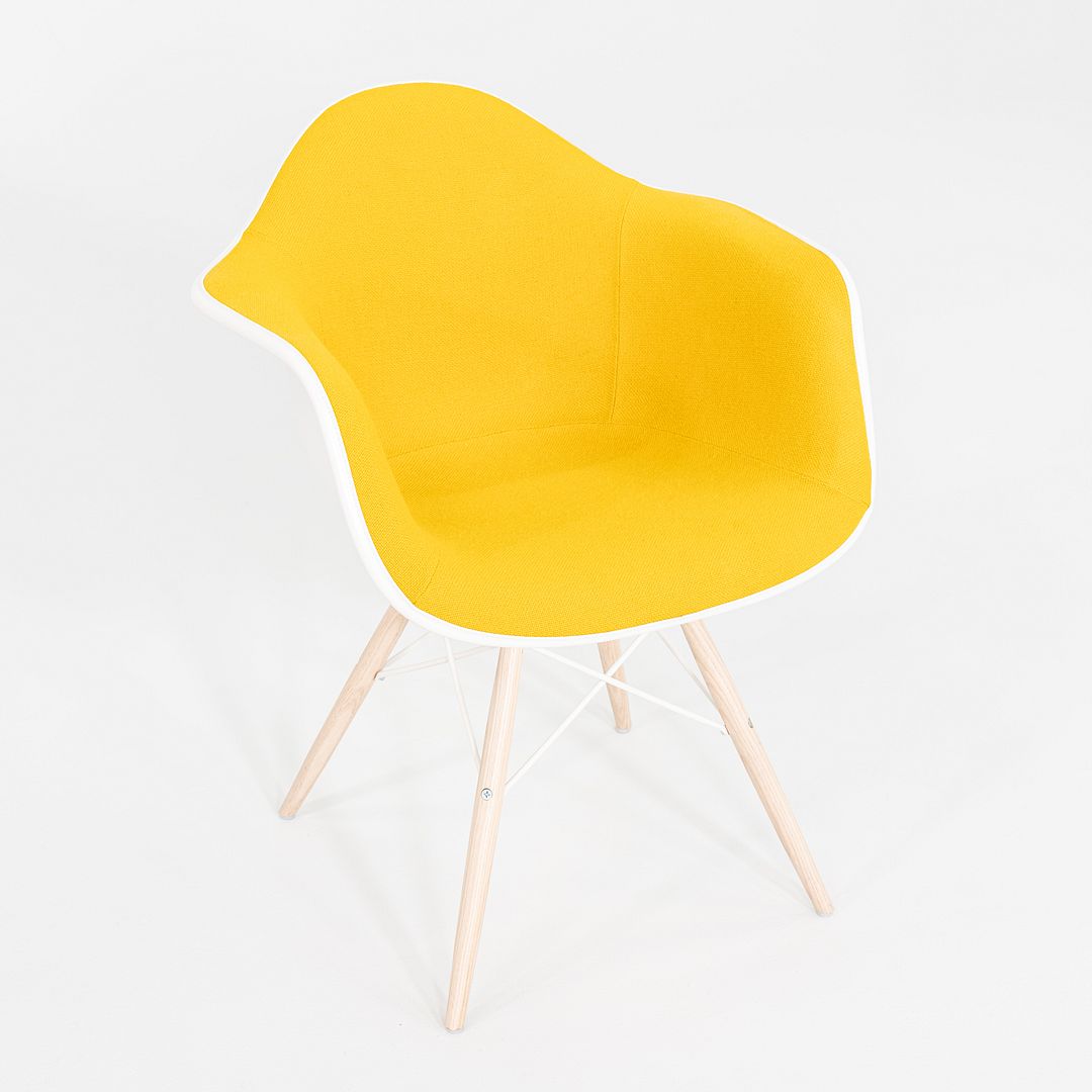 2022 Herman Miller Eames DAW Dining Chair in Yellow w/ Eiffel Base 3x Available