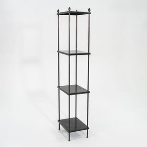 WYETH Regency-Style Antique Etagere Crafted in Zinc-Coated Galvanized Steel