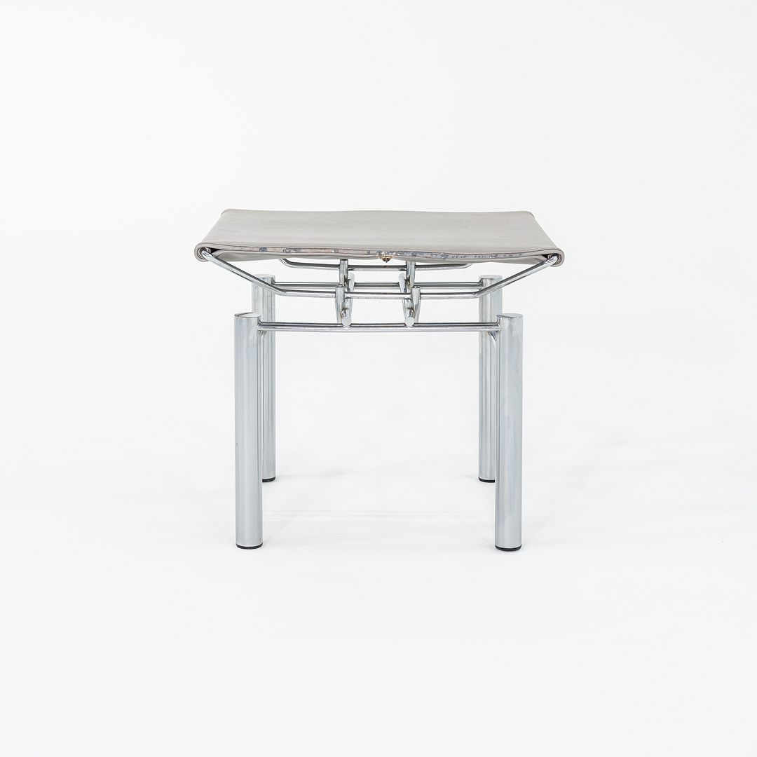 1980s Hans Ullrich Bitsch 8600 Stool / Ottoman for Kusch & Co. w/ Grey Leather