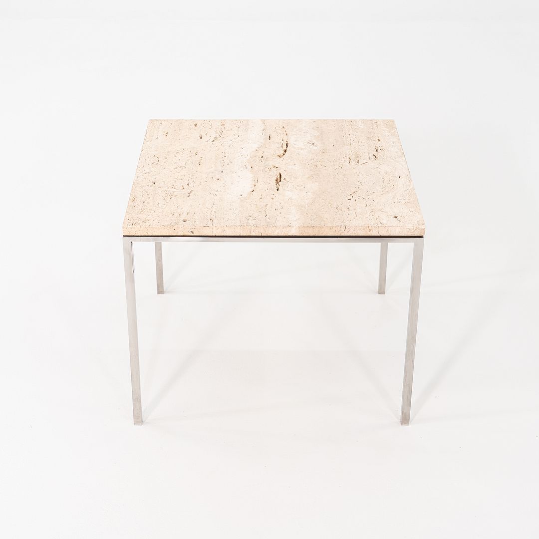 1966 Gordon Bunshaft & Davis Allen for SOM Side Table w/ Travertine, Model TA-41