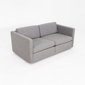 1980s Charles Pfister Knoll Loveseat / Two Seat Sofa Upholstered in Grey Fabric