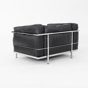 2010s Pair of Le Corbusier Jeanneret Perriand for Cassina LC3 Club Lounge Chair