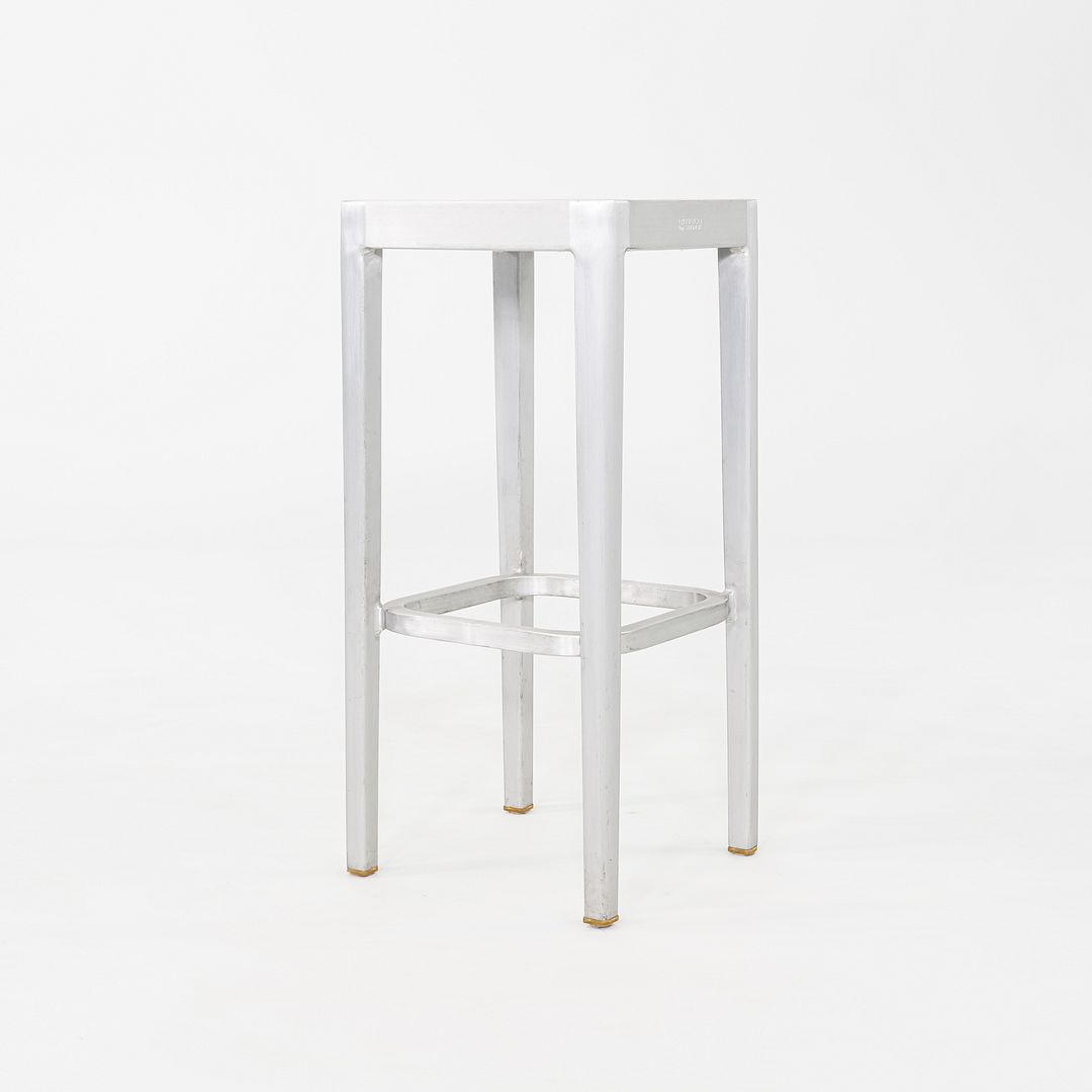 2010s Set of Three Philippe Starck for Emeco Bar Stools in Brushed Aluminum