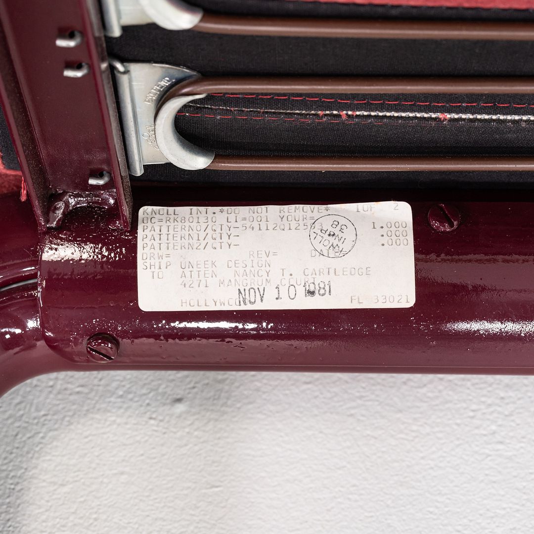 1981 Gae Aulenti Knoll Orsay Two Seat Sofa Loveseat w/ Suede Upholstery 2x Avail