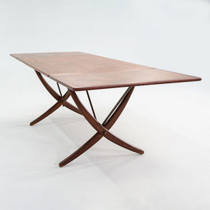 1960s Hans Wegner for Andreas Tuck AT-304 Teak Dining Table w/ Drop-Leaf Ext