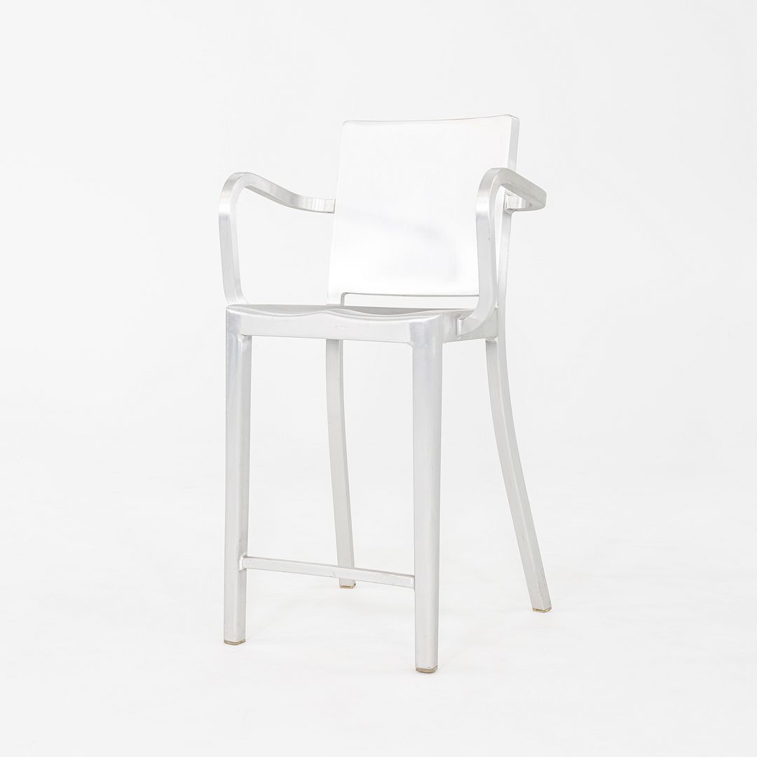 2010s Pair of Philippe Starck for Emeco Hudson Counter Stool in Brushed Aluminum