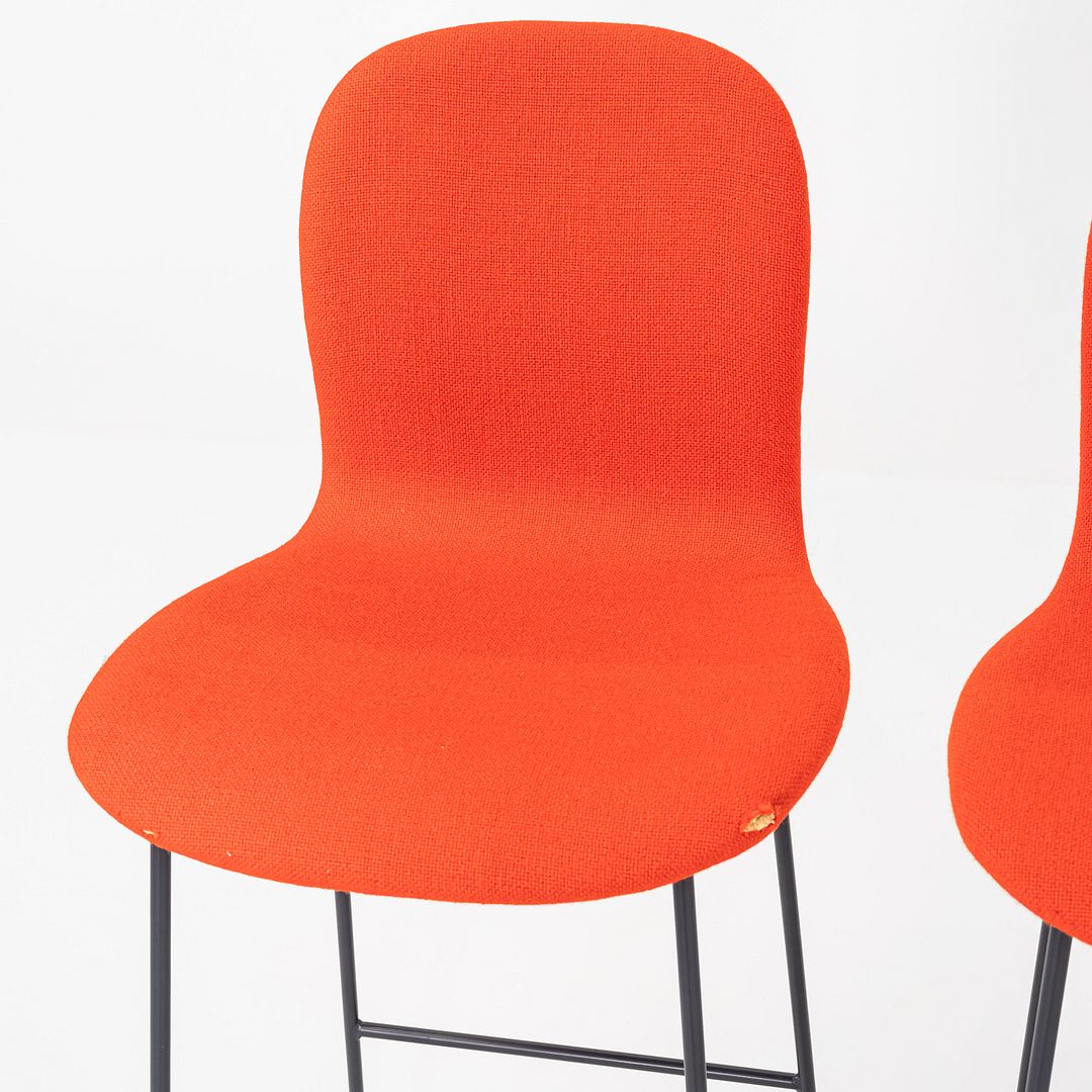 2010s Set of Four Jasper Morrison for Cappellini Tate Bar Stools in Red Fabric