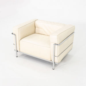 2000s Le Corbusier Jeanneret Perriand for Cassina LC3 Club Lounge Chair in Ivory