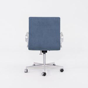 2023 Arne Jacobsen for Fritz Hansen Low Oxford Desk Chairs in Blue Suede 12+ Available