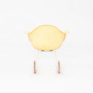 1953 Herman Miller Eames RAR Rocking Chair Yellow Fiberglass Shell & White Base