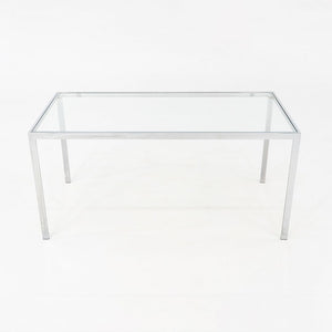 1970s Steel and Glass Dining Table Attributed to Jacob Epstein for Cumberland