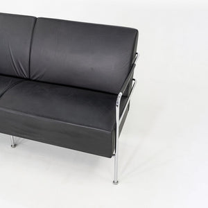 1990s Gunilla Allard for Lammhults Cinema Sofa / Loveseat Steel & Black Leather