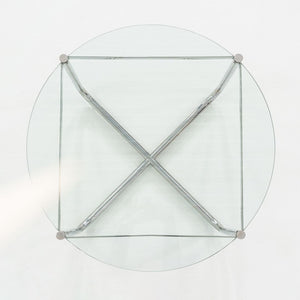 2000s Mies Van Der Rohe for Knoll E04M MR Coffee Table with Glass Top 27.5"