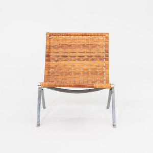 1960s Pair of Poul Kjaerholm for E. Kold Christensen PK 22 Wicker Lounge Chairs