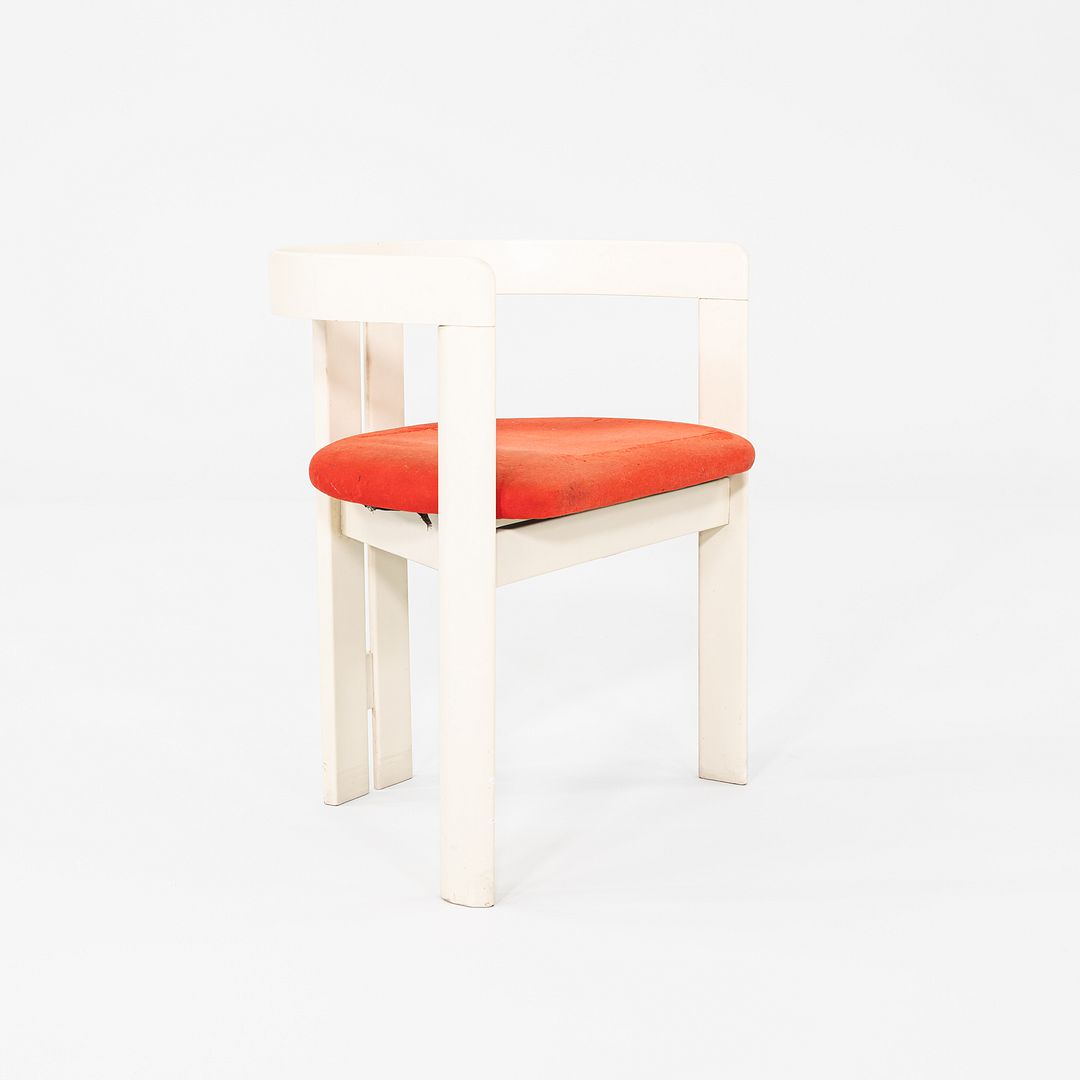 1970s Pair of Pigreco Dining Arm Chairs in Orange Tobia Scarpa for Gavina/Knoll