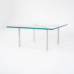 2000s Mies van der Rohe for Knoll Barcelona Coffee Table Chromed Steel and Glass