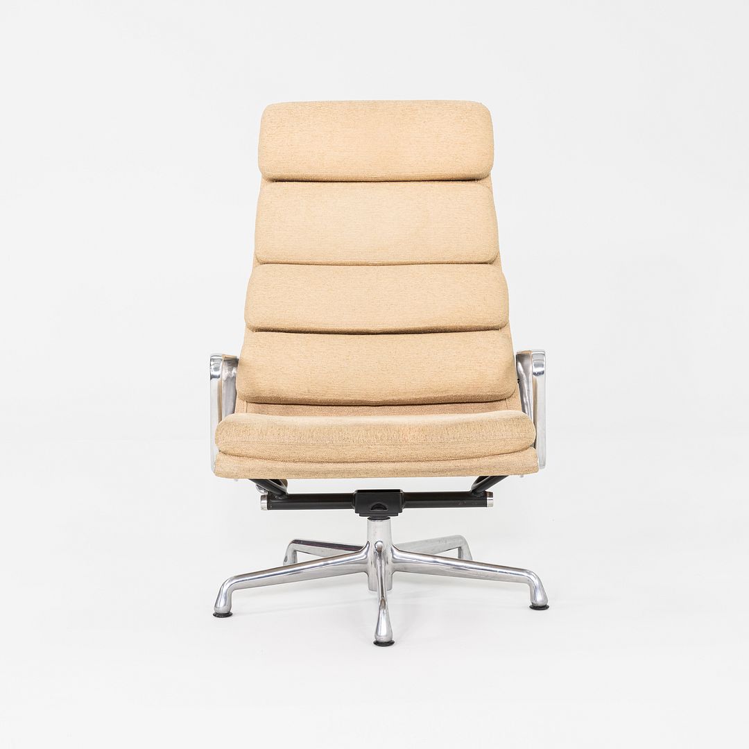 2007 Herman Miller Eames Soft Pad Reclining Lounge Chair with Oatmeal Fabric