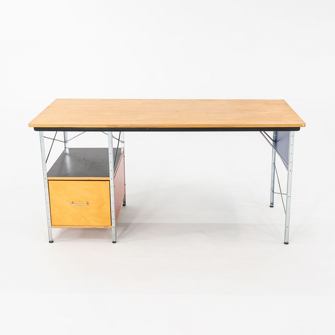 2000s Charles and Ray Eames for Herman Miller EDU Multicolor Desk w/ File Drawer
