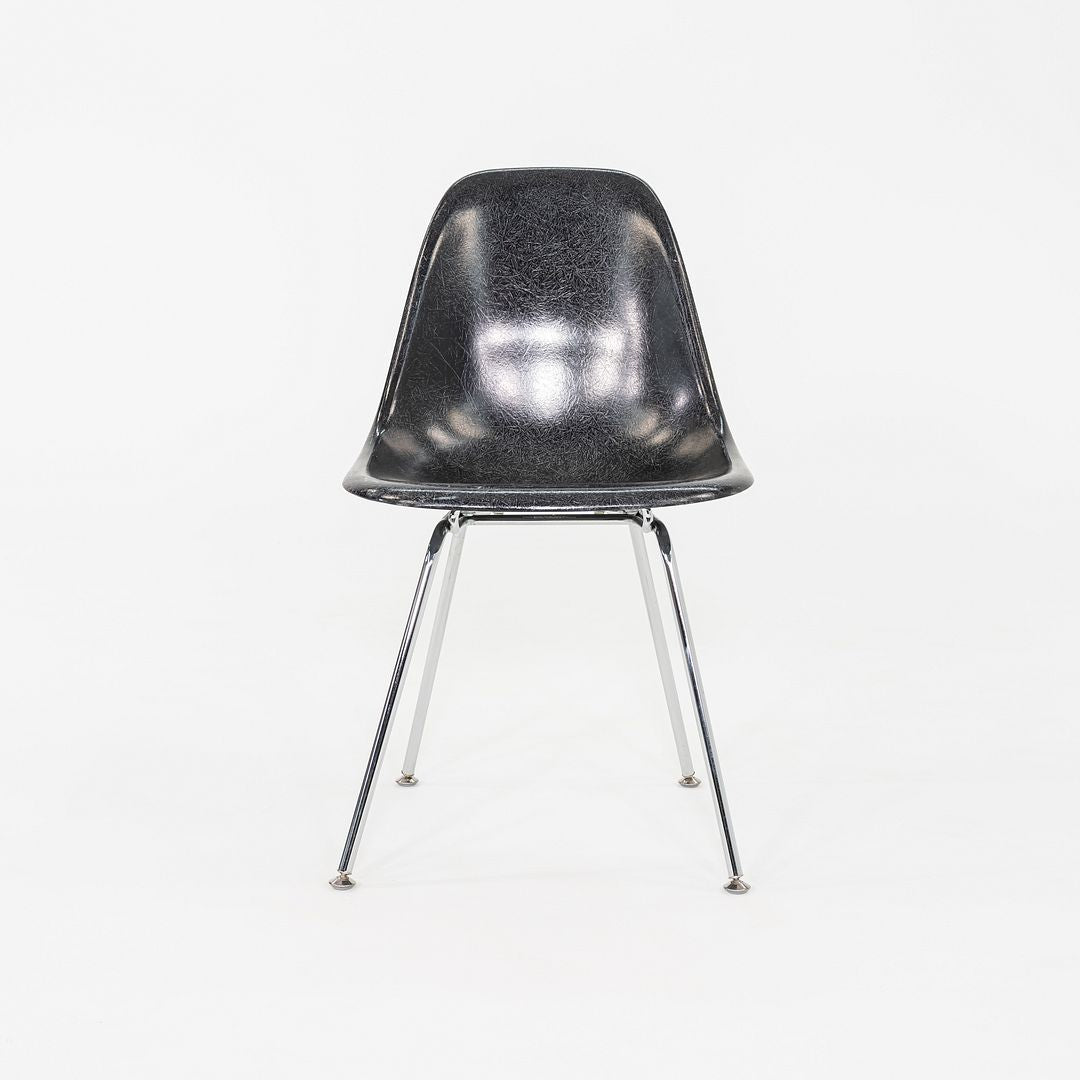 2019 Set of Six Eames Modernica Fiberglass DSX Dining Side Chairs in Black