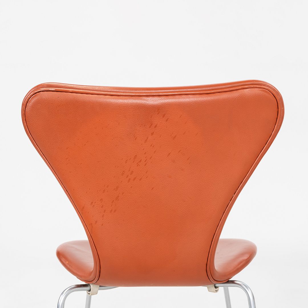 2004 Set of Four Arne Jacobsen for Fritz Hansen Series 7 Dining Chairs in Cognac