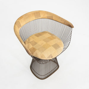 1970s Warren Platner for Knoll Dining Arm Chair in Bronze with Original Fabric