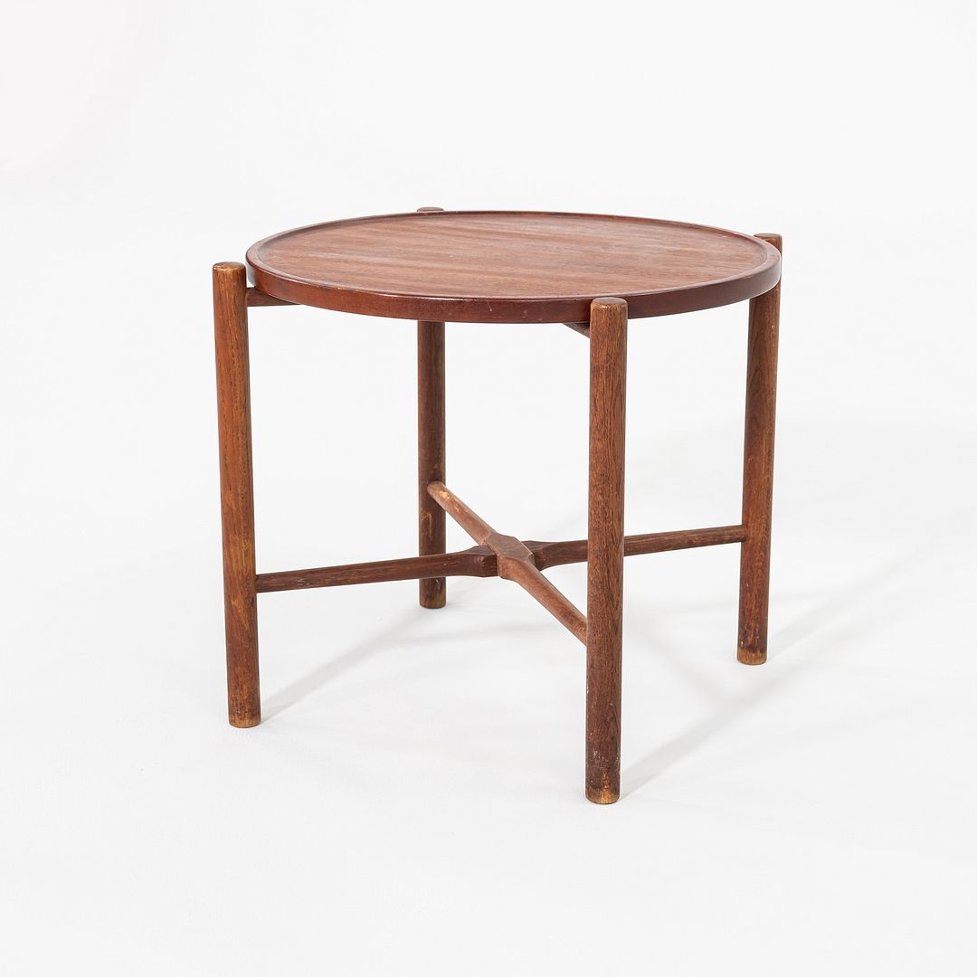1960 PP35 Hans Wegner for Andreas Tuck Tray Top Occassional Table in Teak & Oak