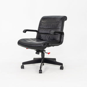 2000 Richard Sapper for Knoll Management Desk Chairs in Black Leather 9x Available