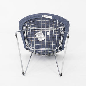 2011 Pair of Harry Bertoia for Knoll Wire Dining Side Chairs with Full Pads