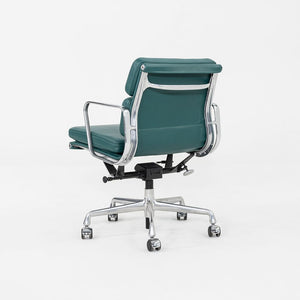 2010s Herman Miller Eames Soft Pad Management Desk Chair with Green Leather