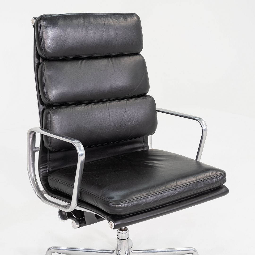2003 Herman Miller Eames Soft Pad Executive Desk Chair Black Leather 17x Avail