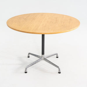 1999 Herman Miller Eames Aluminum Group Cafe / Dining Table with Wood Top 42"