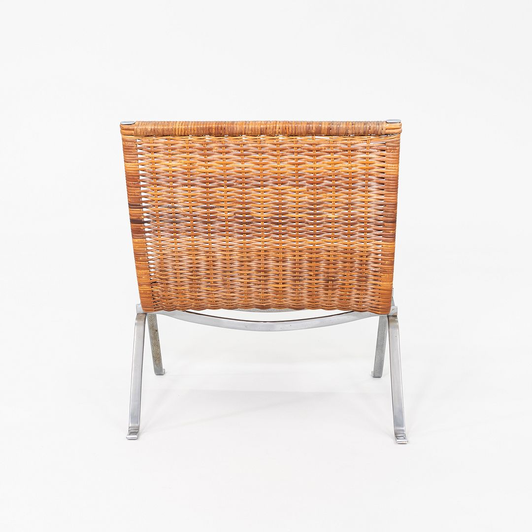 1960s Pair of Poul Kjaerholm for E. Kold Christensen PK 22 Wicker Lounge Chairs
