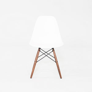 2021 Herman Miller Eames DSW Dining Side Chair in White w/ Walnut Base 12x Avail