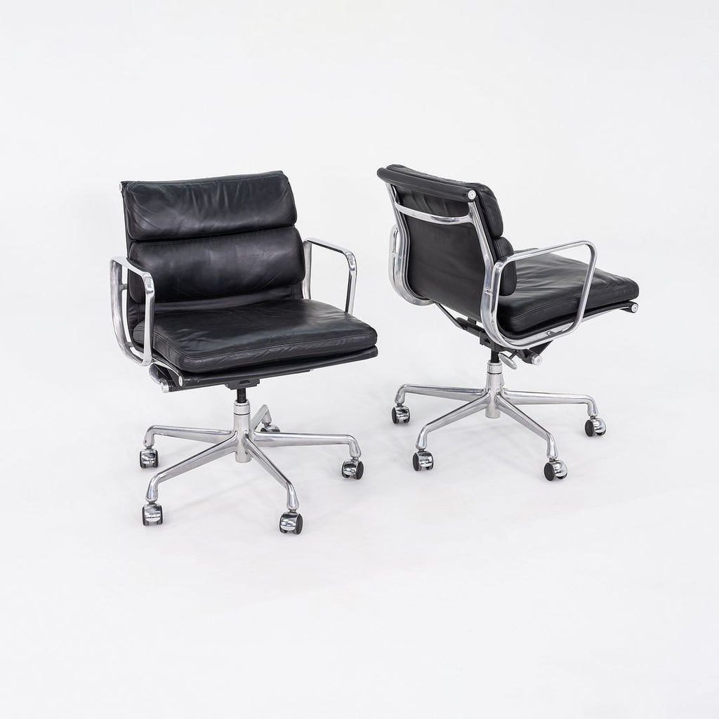 1990s Herman Miller Eames Soft Pad Management Desk Chair in Black Leather 5x Available