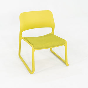 2010s Set of Four Don Chadwick for Knoll Spark Lounge Stacking Chairs Lime Green